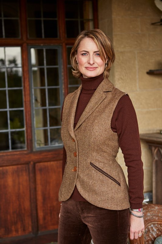 Foxford Gilet Waistcoat – Brown Herringbone – Made in England