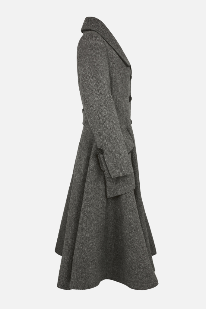Ballinrobe Coat – Grey Herringbone – Made in England
