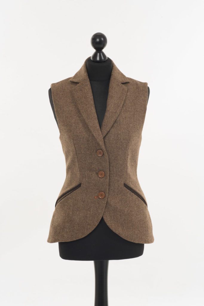 Foxford Gilet Waistcoat – Brown Herringbone – Made in England