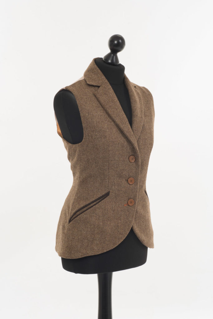 Foxford Gilet Waistcoat – Brown Herringbone – Made in England