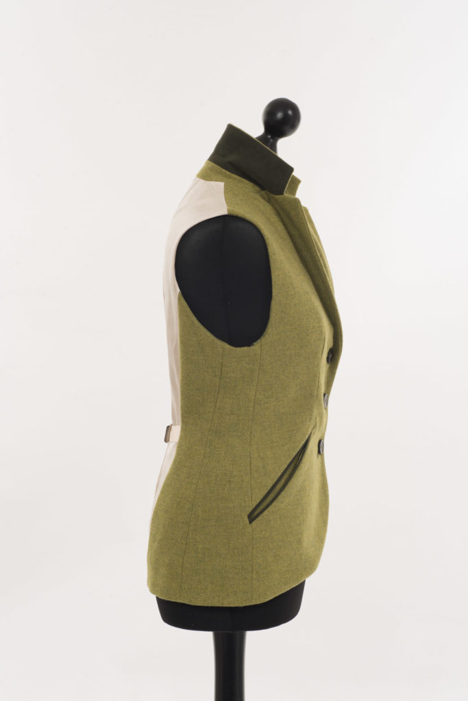 Foxford Gilet Waistcoat – Chartreuse Tweed – Made in England