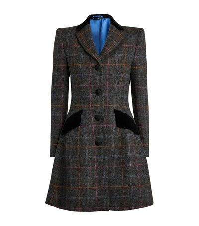 Mayo Coat – Dark Grey Harris Tweed – Made in England