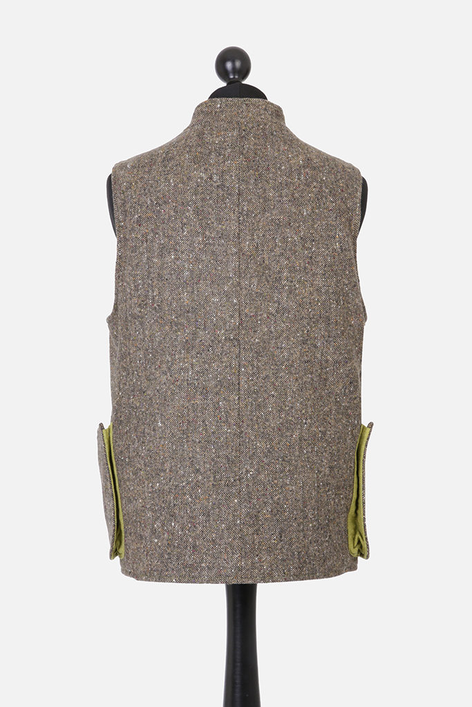 Mens Gilet – Donegal Tweed – Made in England