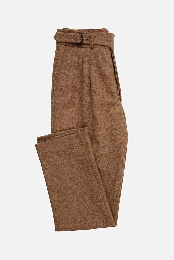 The Lucan Gurkha Trouser – Ginger Brown Tweed – Made in England