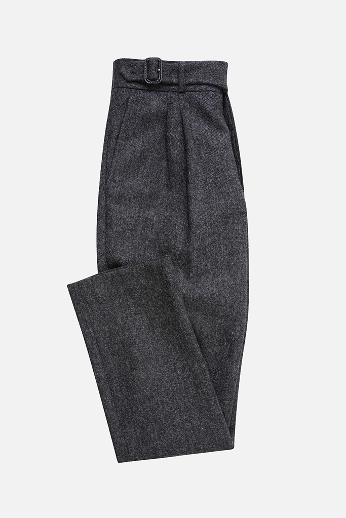 John Lewis Super 100s Wool Birdseye Regular Fit Suit Trousers, Charcoal, 30R