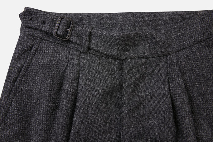 The Lucan Gurkha Trouser – Charcoal Donegal Tweed – Made in England