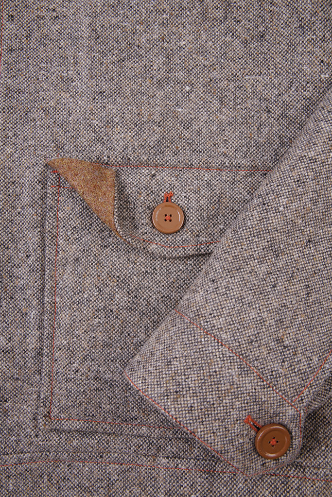 Fauconberg Bomber Jacket – Bracken Donegal Tweed – Made in England