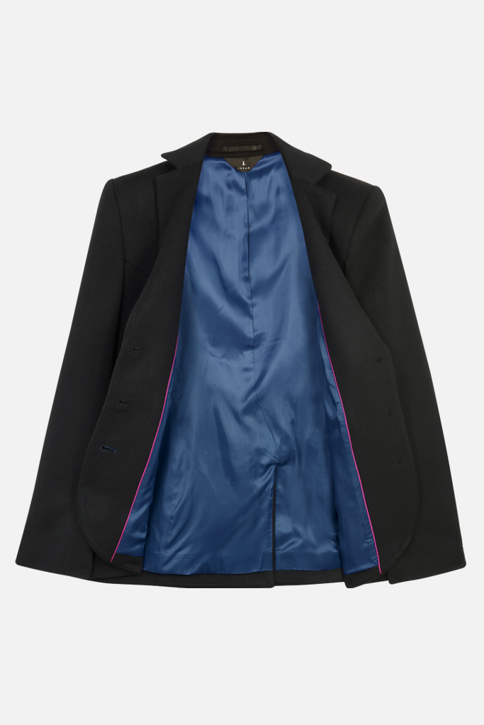 Va Va Voom Jacket – Black Cashmere Melton – Made in England