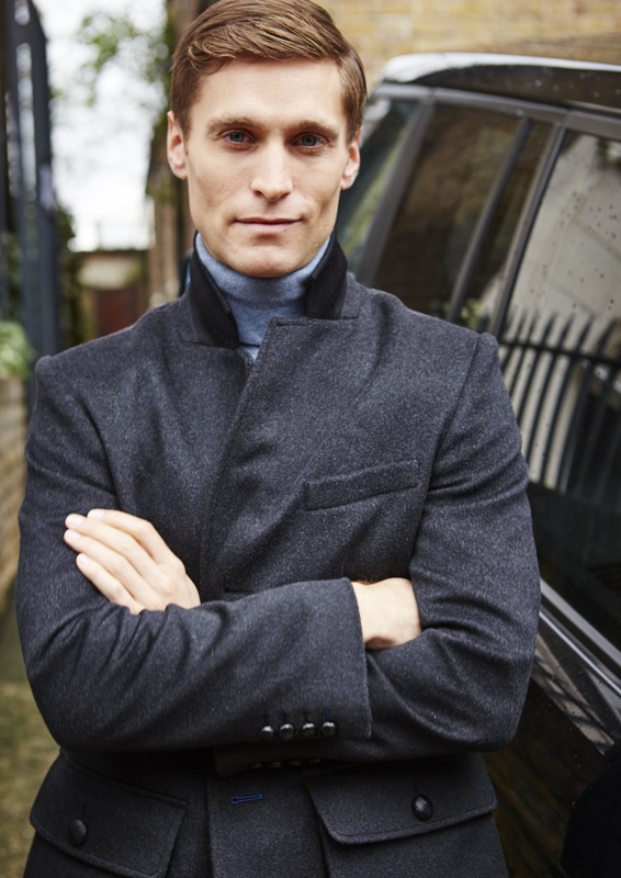 Sarsfield Sports Jacket – Charcoal Cashmere Melton – Made in England