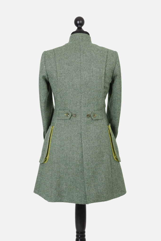 Sligo Coat – Green Herringbone – Made in England