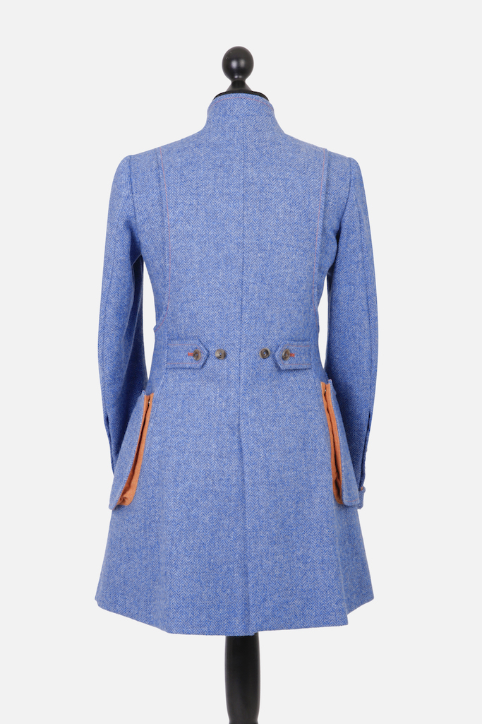 Sligo Coat – Blue Herringbone – Made in England