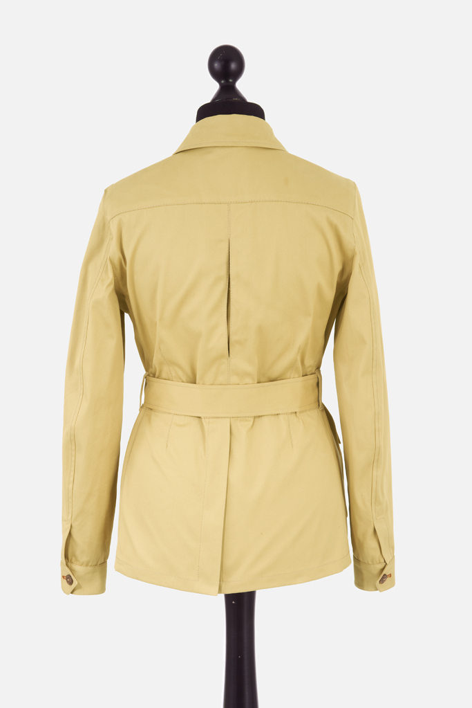 Ladies Safari Jacket – Sandstone Cotton Twill – Made in England