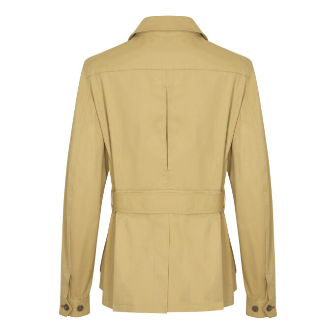 Womens Safari Jacket – Sandstone Cotton Twill – Made in England