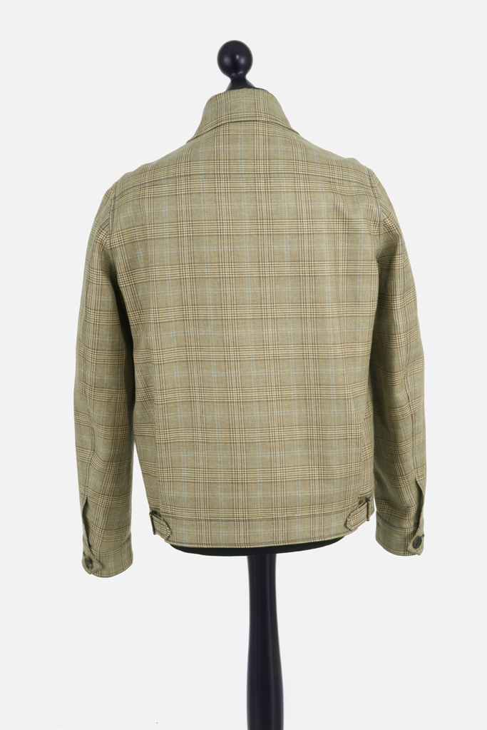 Fauconberg Jacket – Tan Wool-Linen Check – Made in England