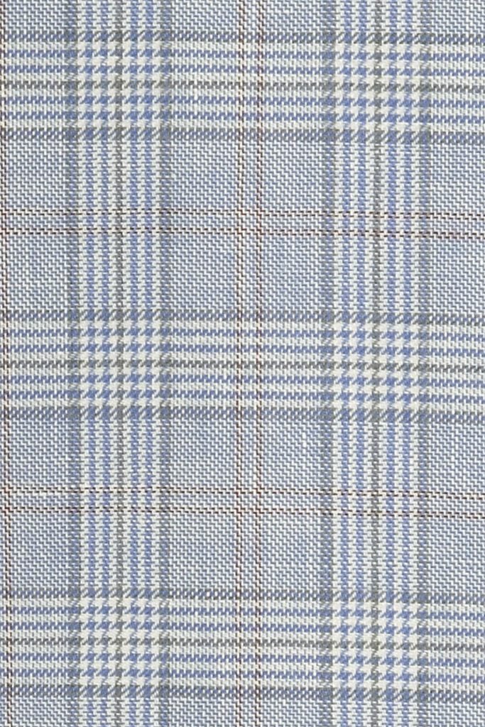 Fauconberg Jacket – Stoneblue Wool-Linen Check – Made in England