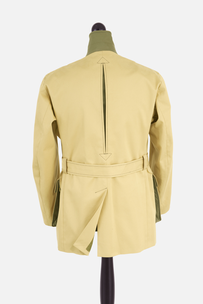 Mens Safari Norfolk Jacket – Sandstone Cotton Twill – Made in England