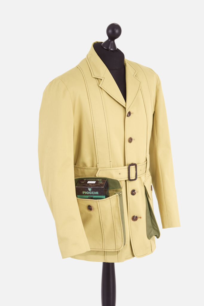 Mens Safari Norfolk Jacket – Sandstone Cotton Twill – Made in England