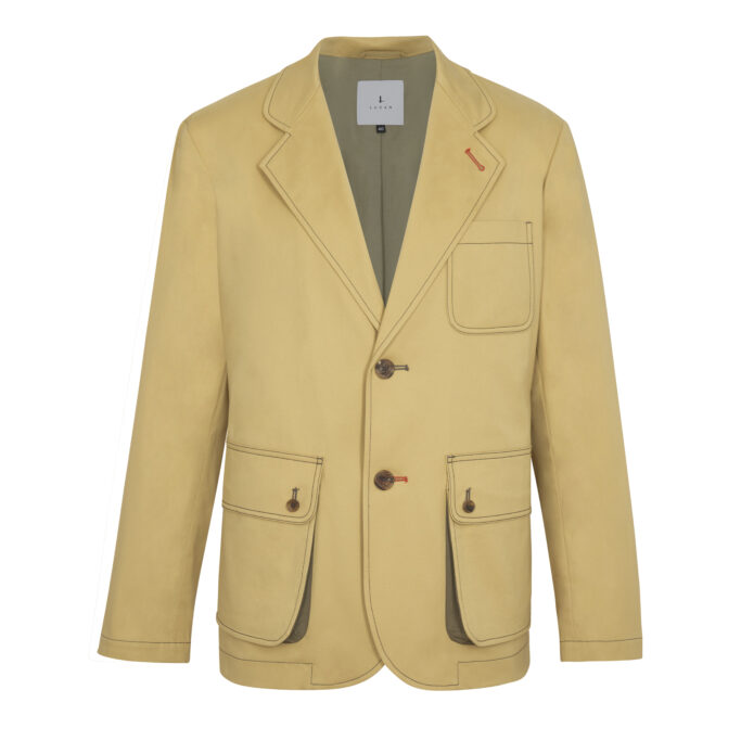 Tully Jacket – Sandstone Cotton Twill – Made in England