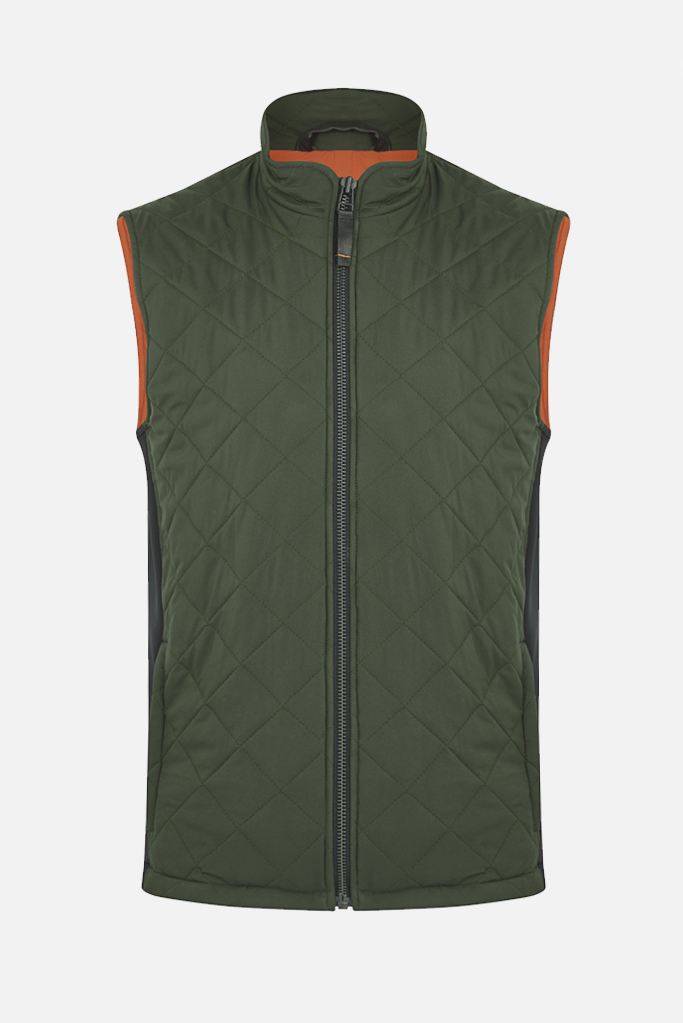 Luxury Body Warmer – Loden Quilted Microfibre