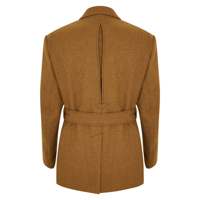Lucan Norfolk Jacket – Ginger Brown Merino Wool – Made in England