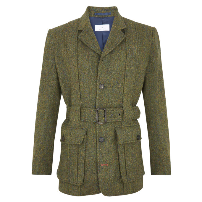Lucan Norfolk Jacket – Lovat Green Donegal – Made in England