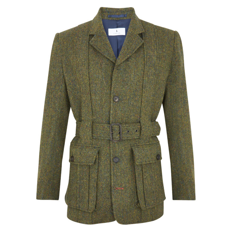 Lucan Norfolk Jacket - Lovat Green Donegal - Made in England